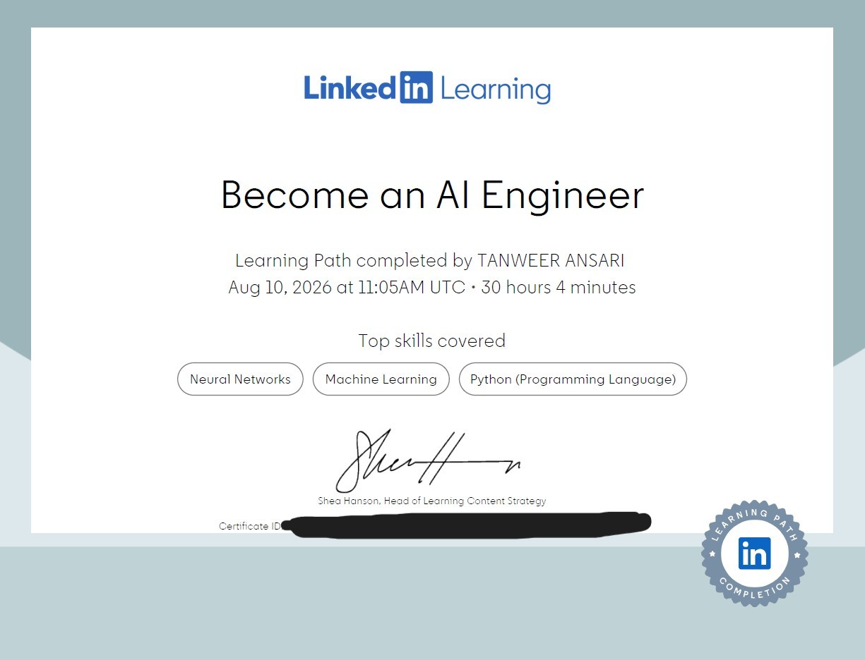 AI Engineer Certificate